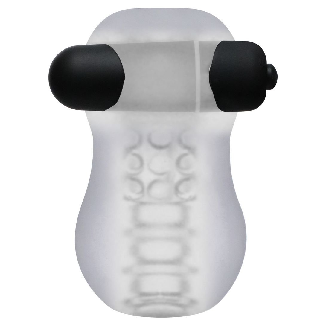 Doc Johnson GoodHead - Helping Head Pro - Vibrierende Masturbator Hülle - Frost