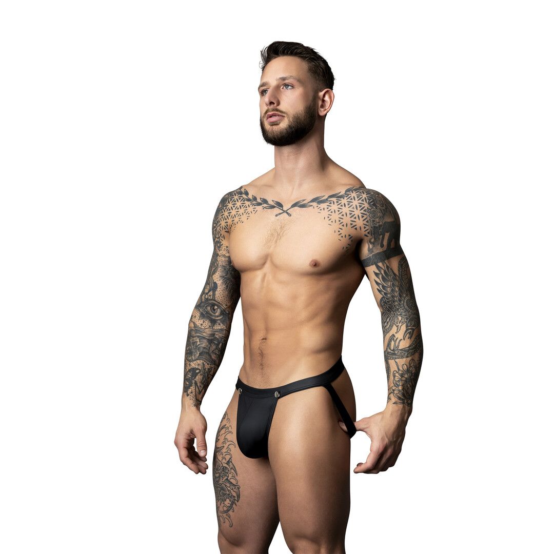 Male Power Snap Off Jockstrap - L/XL - Schwarz