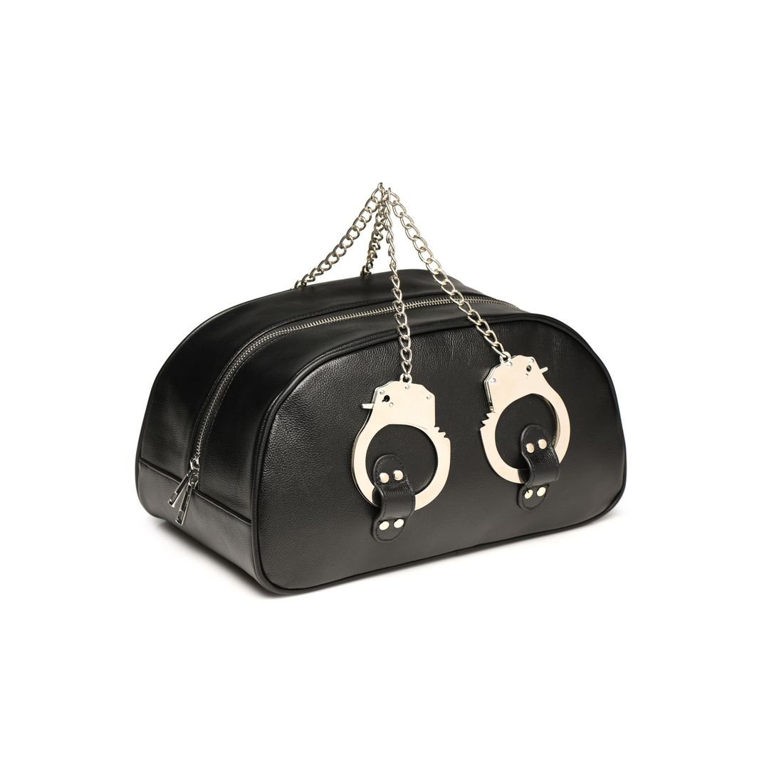 XR Brands Bondage Reiseset mit Handschellen-Griffen - Schwarz