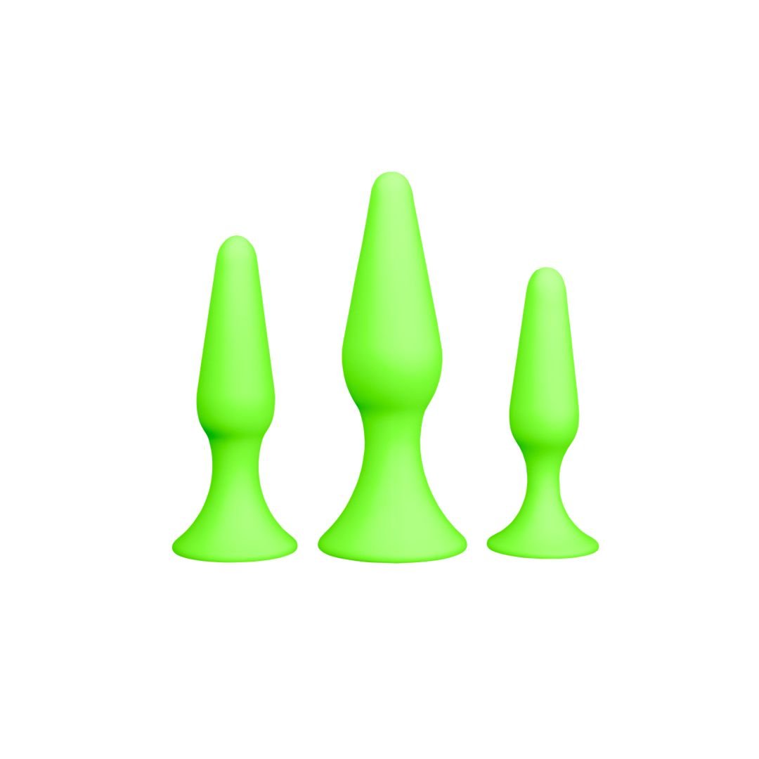 Ouch! Buttplug-Set - Leuchtend im Dunkeln