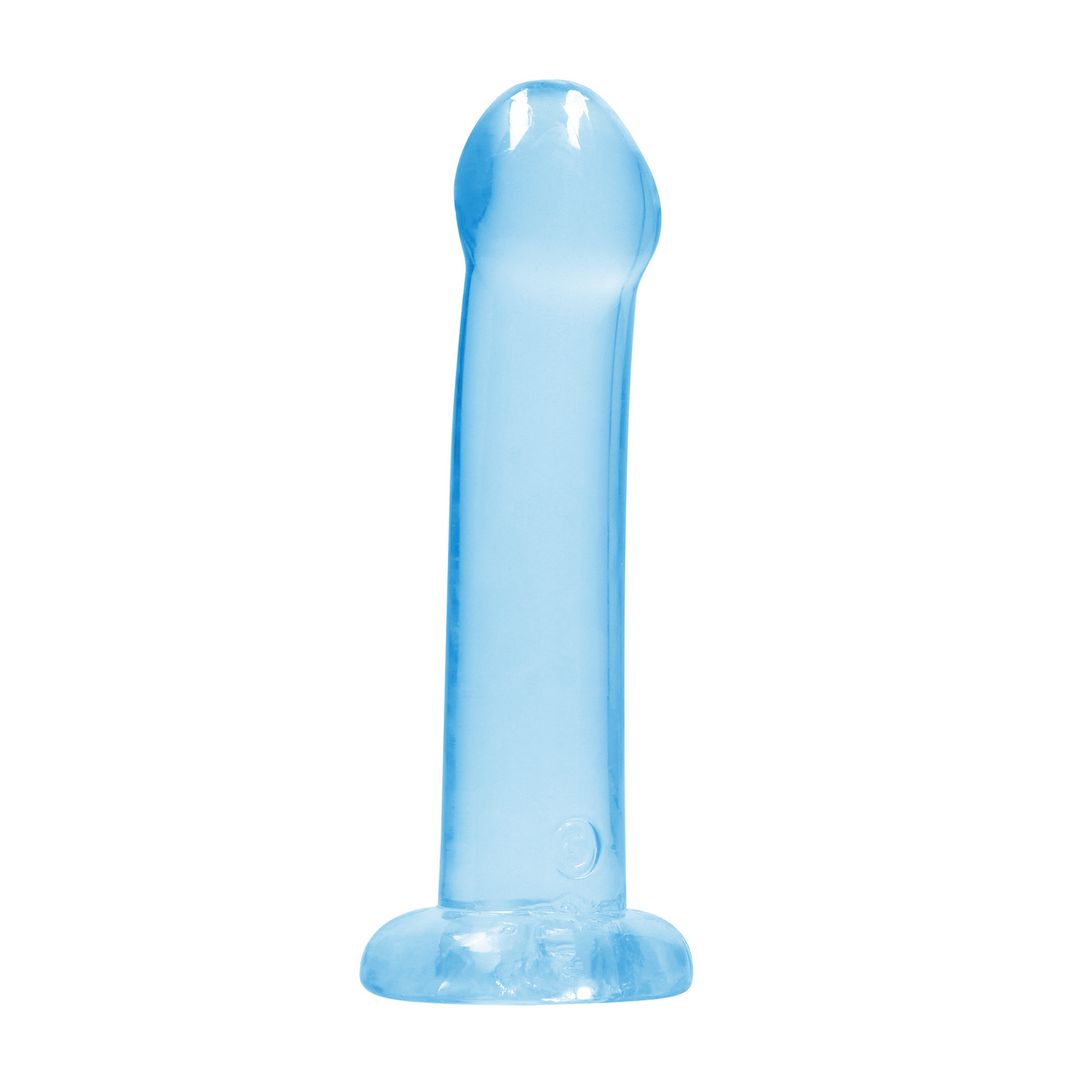 RealRock nicht-realistischer Dildo mit Saugnapf - 17 cm - Blau