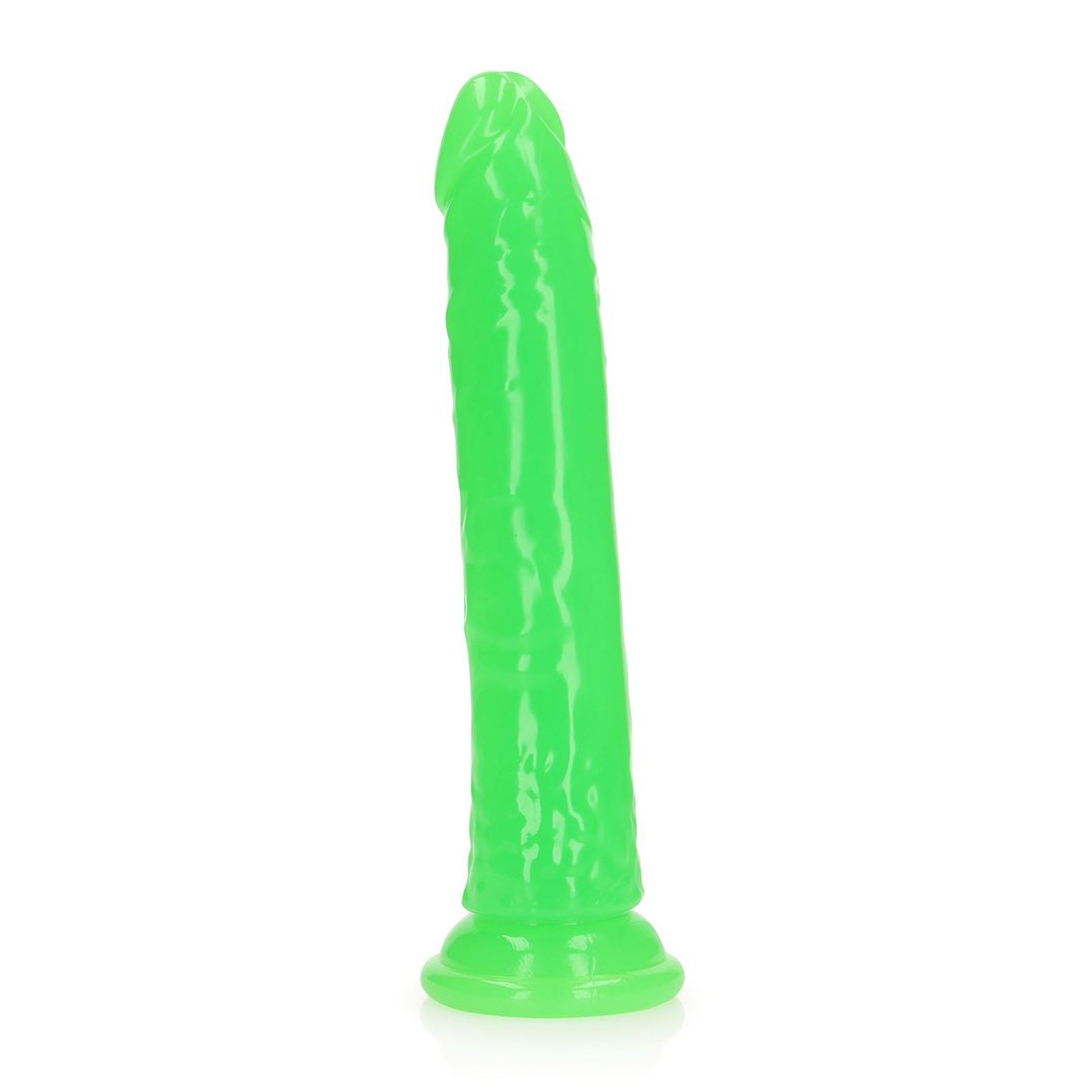 RealRock Slim realistischer Dildo mit Saugnapf - Leuchtend im Dunkeln - 22,5 cm
