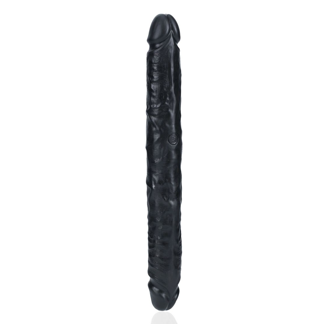 RealRock Slim Doppeldildo - 30,5 cm - Schwarz