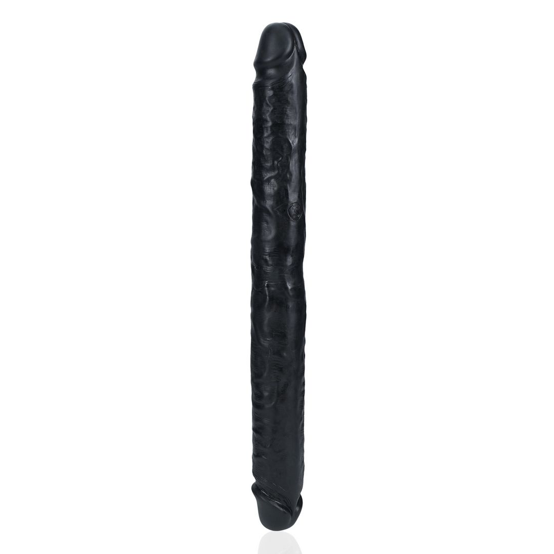 RealRock Slim Doppeldildo - 35,6 cm - Schwarz