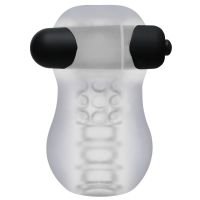 Doc Johnson GoodHead - Helping Head Pro - Vibrierende Masturbator Hülle - Frost