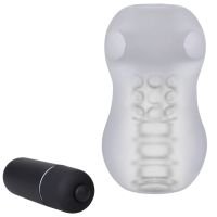Doc Johnson GoodHead - Helping Head Pro - Vibrierende Masturbator Hülle - Frost, Bild 5