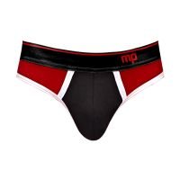 Male Power Retro Sport Panel-String - Schwarz/Rot, Bild 5