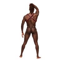 Male Power Leo - Kunstleder Harness - Einheitsgröße - Schwarz/Rot, Bild 4