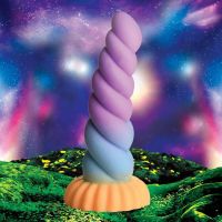 XR Brands Silikon Einhornhorn Fantasy Dildo, Bild 4