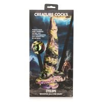 XR Brands Cyclops Monster - Silikon Dildo - Gelb/Violett/Schwarz, Bild 3