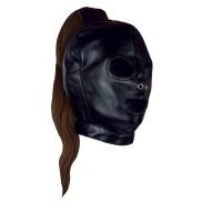 Ouch! Maske mit braunem Pferdeschwanz - Schwarz, Bild 4