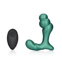 Ouch! Stacked - Vibrierendes Prostatamassagegerät mit Fernbedienung - Metallic-Grün