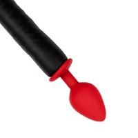 Ouch! Devil's Tail - Analplug aus Silikon mit Teufelsschwanz - Schwarz/Rot, Bild 4