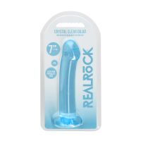 RealRock nicht-realistischer Dildo mit Saugnapf - 17 cm - Blau, Bild 2