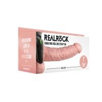 RealRock Vibrating Hollow Strap-On mit Hodenanhang - 18 cm - Flesh, Bild 2