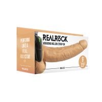 RealRock Umschnalldildo mit Vibration und Hoden - 23 cm - Tan, Bild 2