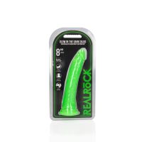 RealRock Schlanker Dildo mit Saugnapf - Leuchtend - 20 cm, Bild 2