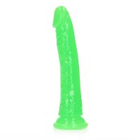 RealRock Schlanker Dildo mit Saugnapf - Leuchtend - 20 cm, Bild 4