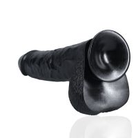 RealRock Extra Large Gerader Dildo mit Hodensack - 33 cm - Schwarz, Bild 5