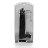 RealRock Extra Large Dildo mit Hodensack - 38 cm - Schwarz, Bild 3
