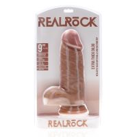 RealRock Extra Thick Straight Dildo mit Hoden - 23 cm - Hautton, Bild 2
