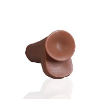 RealRock Extra Dicker Gerader Dildo mit Hoden - 25,4 cm - Natur, Bild 5