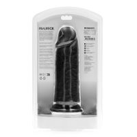 RealRock Extra Dicker Gerader Dildo ohne Hoden - 20,3 cm - Schwarz, Bild 3