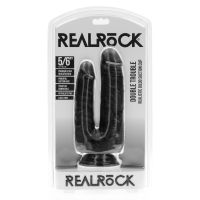 RealRock Double Trouble Doppeldildo - 12,7/15,2 cm - Schwarz, Bild 2
