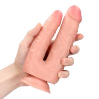 RealRock Double Trouble Doppeldildo - 12,7/15,2 cm - Hautfarben, Bild 6