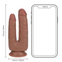 RealRock Double Trouble Doppeldildo - 12,7/15,2 cm - Tan, Bild 6