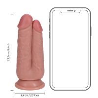RealRock Two in One Dildo - 12,7/15,2 cm - Fleischfarben, Bild 7