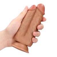 RealRock Two in One Dildo - 12,7/15,2 cm - Tan, Bild 7