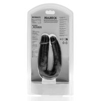 RealRock U-förmiger Doppeldildo - 12,7 cm - Schwarz, Bild 3