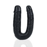 RealRock U-förmiger Doppeldildo - 12,7 cm - Schwarz, Bild 4