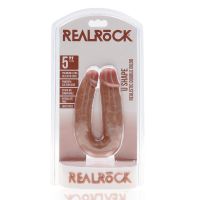 RealRock U-förmiger Doppeldildo - 12,7 cm - Beige, Bild 2