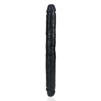 RealRock Slim Doppeldildo - 35,6 cm - Schwarz
