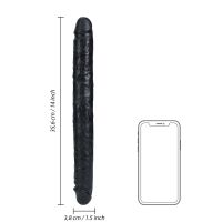 RealRock Slim Doppeldildo - 35,6 cm - Schwarz, Bild 6