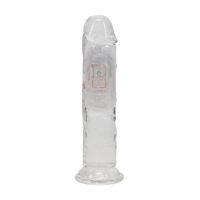 RealRock LED Vibrierender gerader Dildo - 15 cm - Transparent, Bild 2