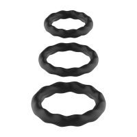 SinsFactory Silikon Cockring-Set - 23 cm - 30 cm - 37 cm - Schwarz, Bild 4