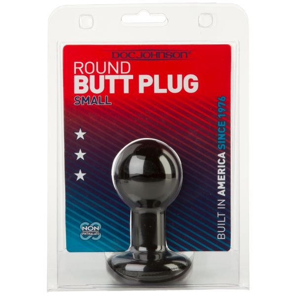 Doc Johnson The Classic - Runder Buttplug - Small - Schwarz