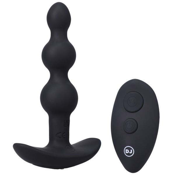Doc Johnson Shaker - Silikon Analplug mit Fernbedienung - Schwarz