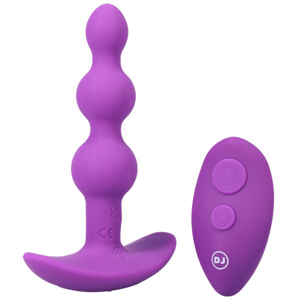 Doc Johnson Shaker - Silikon Analplug mit Fernbedienung - Lila