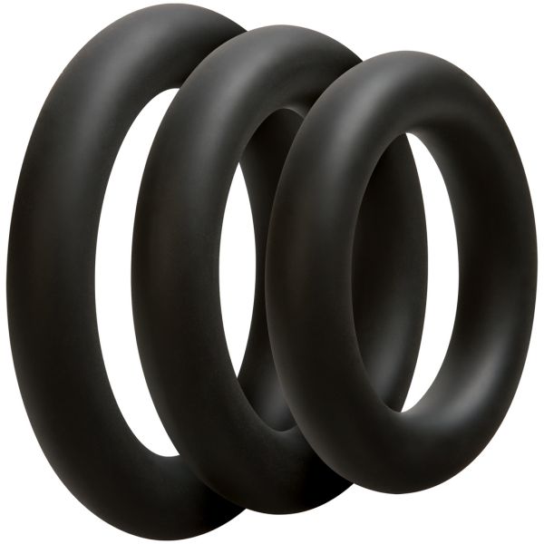 Doc Johnson Thick Cockring Set - Schwarz