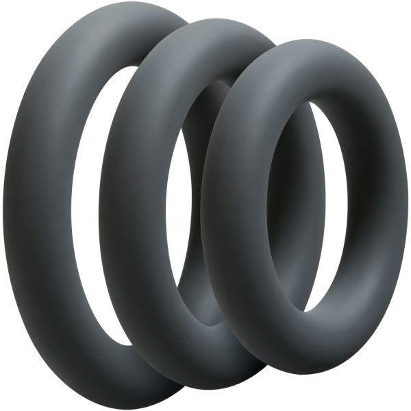 Doc Johnson Dickes Cockring-Set - Grau