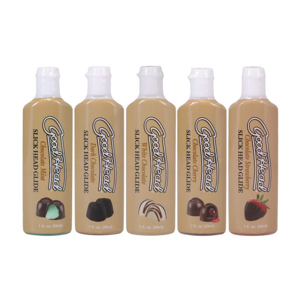 Doc Johnson Slick Head Glide - Chocolates - 5er-Pack - 29 ml