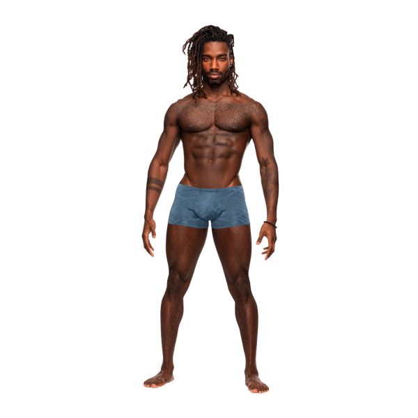 Male Power Inter-mingle Mini-Shorts - L - Blau