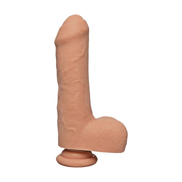 Doc Johnson Uncut D - Realistischer ULTRASKYN Dildo mit Hoden - 18 cm