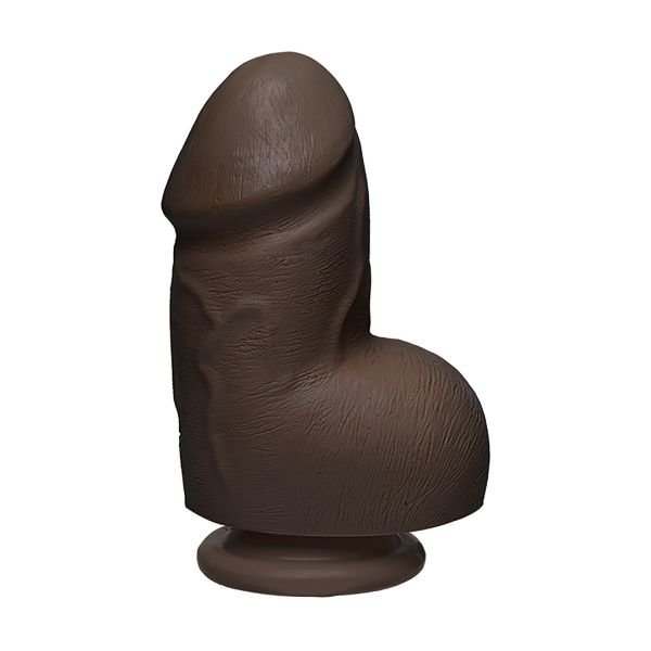 Doc Johnson Fat D - Realistischer FIRMSKYN Dildo mit Hoden - 15 cm