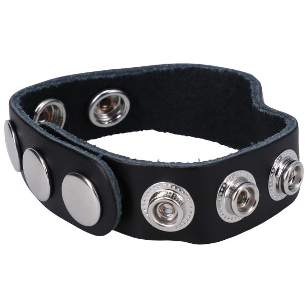 Doc Johnson The Leather 5 Snap - Leder Cockring