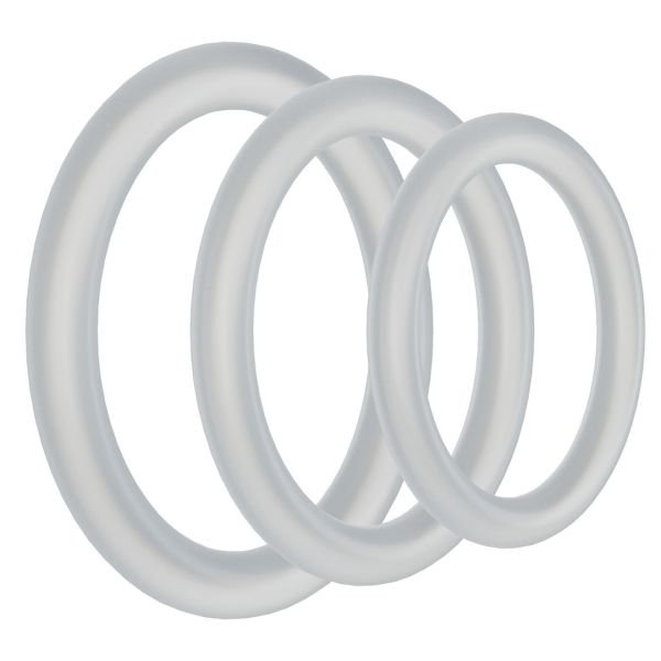 Doc Johnson Tri-Pack Silicone Gasket - Cockring-Set - Transparent